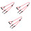 3Pcs Red Pet Dog Pulling Strap Double Head Design Traction Rope 3