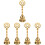 5Pièces Cloche Rituelle Solide En Pour Usage Altar 7