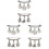 6Pcs Elegant Silver Alloy Shawl Clips for Sweaters and Jackets 2