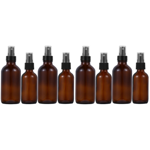 8St Make-Up Sprayfles , Koffiekleur, Navulbaar Met 1