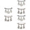 6Pcs Elegant Silver Alloy Shawl Clips for Sweaters and Jackets 6