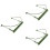 3Pcs Harmonica Holder Neck Stainless Steel Green Durable Hands-Free 6