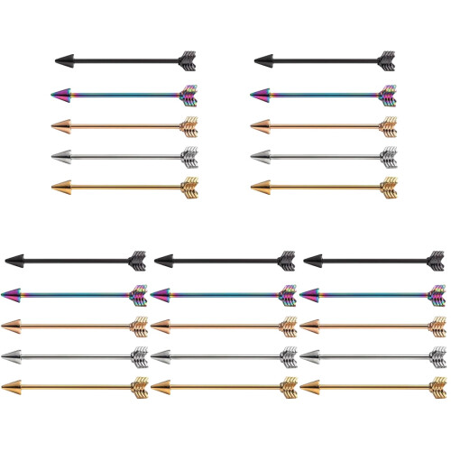 25Pièces Boucles D'oreilles Multicolores Zircon Mode 1