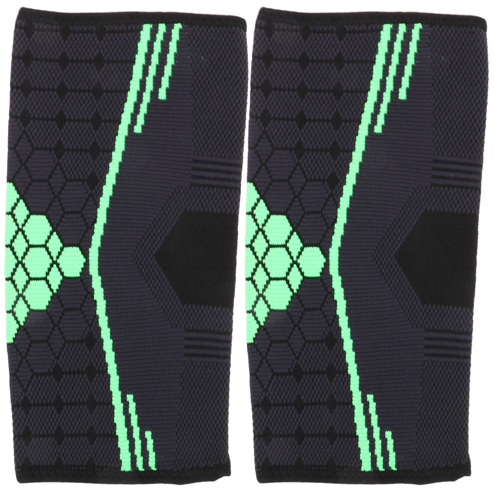 Vaguelly Black 8Pcs Sports Elbow Guard Nylon Arm Sleeves Breathable And Durable