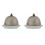 2Pcs Ceramic Butter Dish Silver Covered for Spices Dessert Serving 2