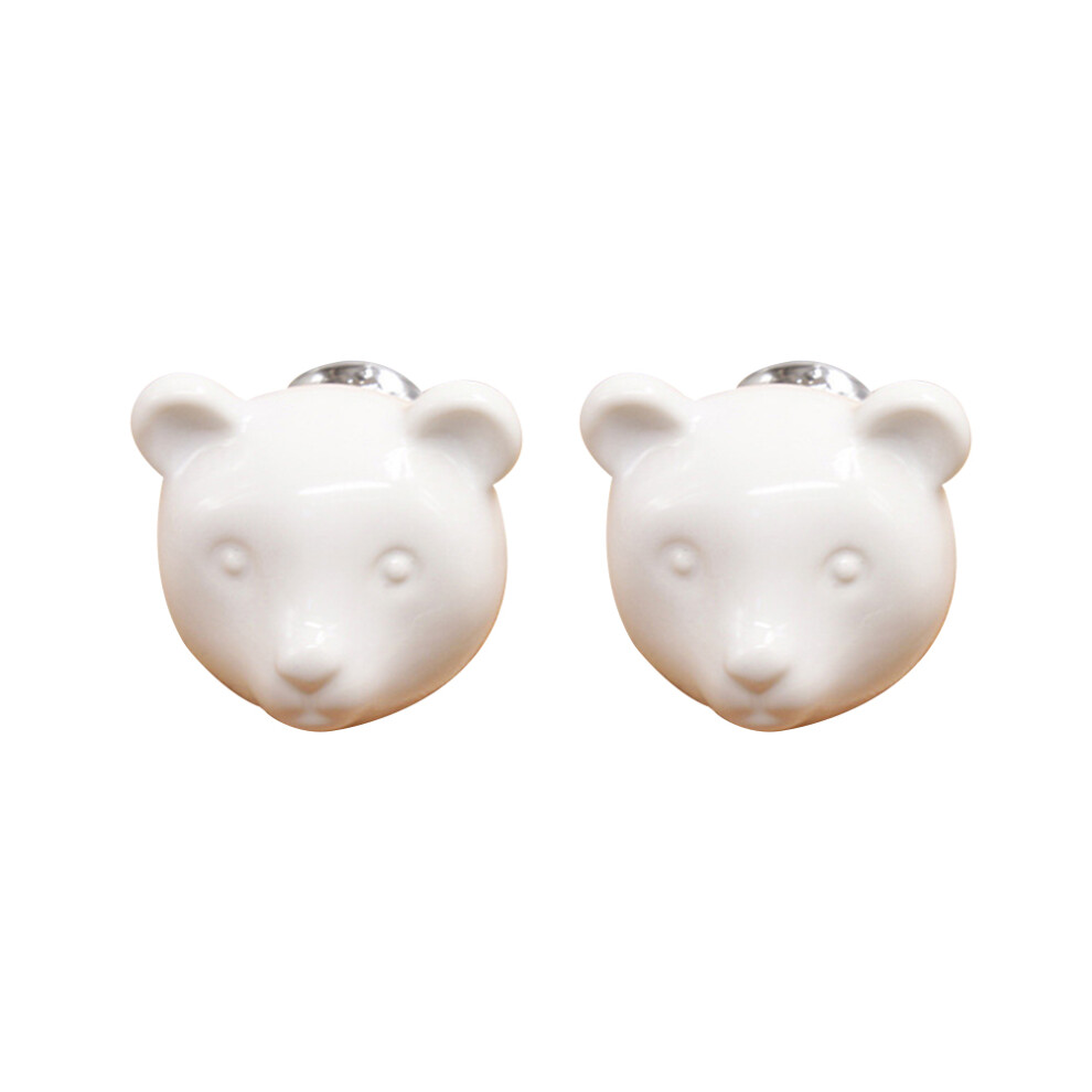6Pcs White Durable Ceramic Drawer Knobs Elegant Pumpkin Style Pulls 013523037262