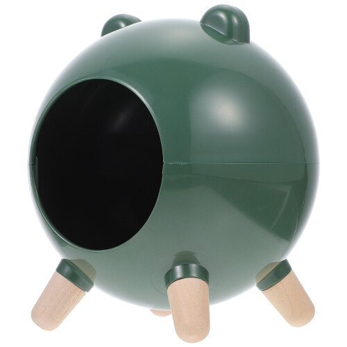 2Pcs Decorative Hamster House Green ABS Wood Durable Hideout