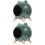 2Pcs Decorative Hamster House Green ABS Wood Durable Hideout 5