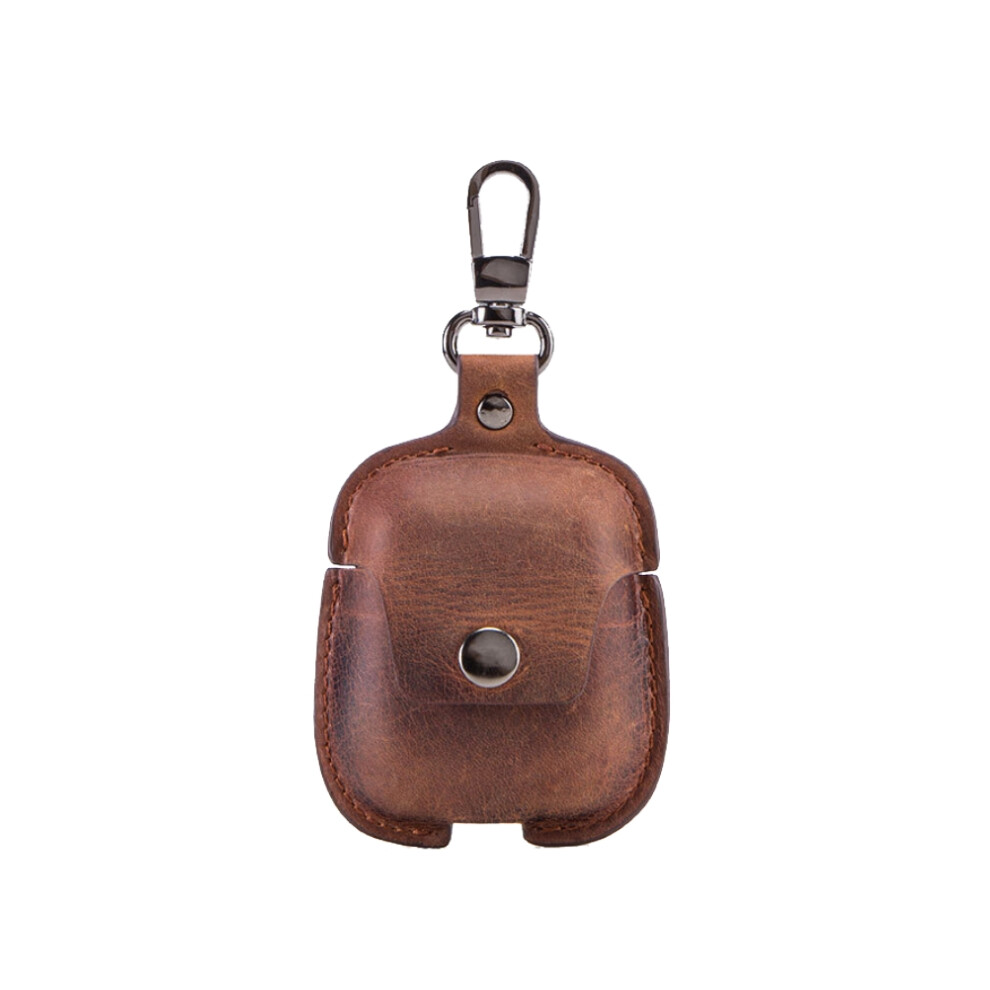 2Pcs Durable Earphone Case Coffee Portable Keychain Cover 301581195612