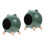2Pcs Decorative Hamster House Green ABS Wood Durable Hideout 4