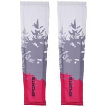 2Pairs Lightweight Red Cooling Arm Sleeve Covers for Summer Outdoors