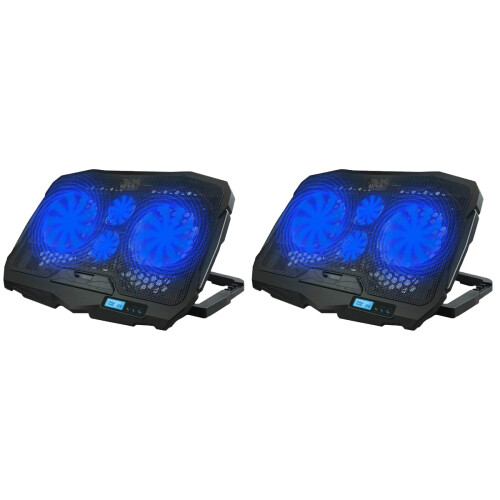 2Pcs Durable Laptop Cooler Stand Black Foldable Heat Dissipation Rack 1