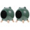 2Pcs Decorative Hamster House Green ABS Wood Durable Hideout 2