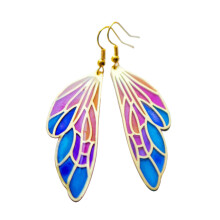 2Pairs Vibrant Wing Earrings Drop Earrings Ear Jewelry for Girls Women