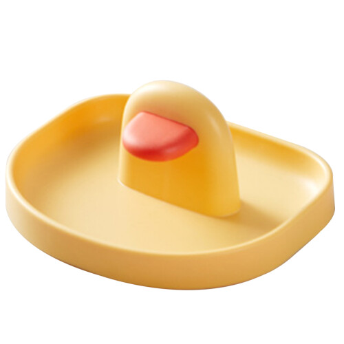 5Pcs Yellow Plastic Kitchen Pot Lid Holder Desktop Lid Organizer