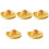 5Pcs Yellow Plastic Kitchen Pot Lid Holder Desktop Lid Organizer 3