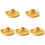 5Pcs Yellow Plastic Kitchen Pot Lid Holder Desktop Lid Organizer 2