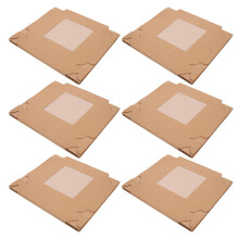 12Pcs Brown Kraft Cupcake Containers Cake Carrier with Clear Display