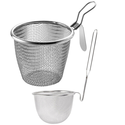 2Sets Professionele Pastabasket Met Handvat En Rvs Mesh