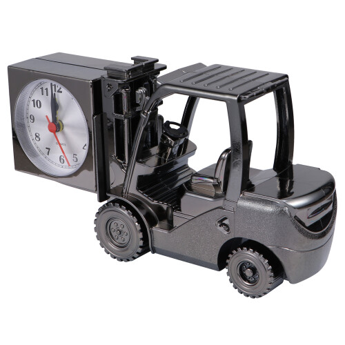 2Pcs Plastic Forklift Desktop Clock Retro Style Study Decoration