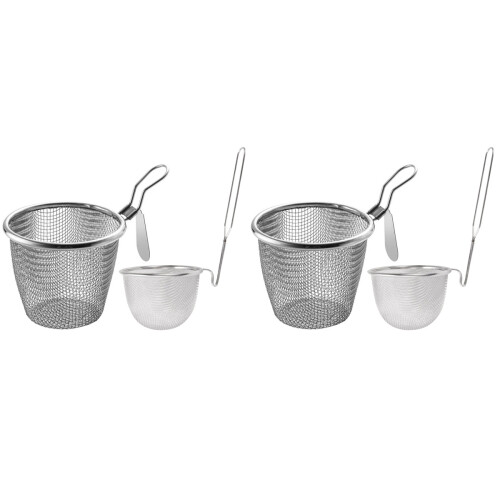 2Sets Professionele Pastabasket Met Handvat En Rvs Mesh 1