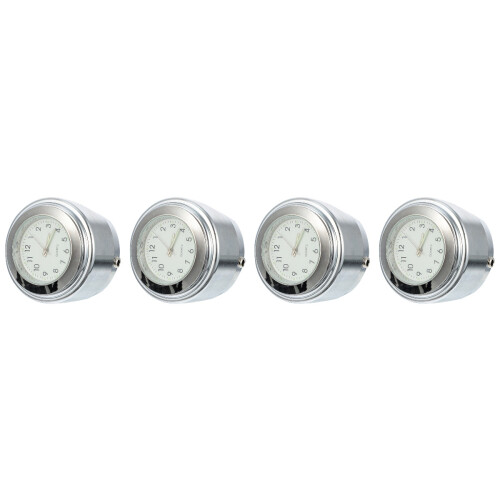 4Pcs Waterproof Handlebar Clock White Luminous Motorcycle Accessories 1