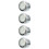 4Pcs Waterproof Handlebar Clock White Luminous Motorcycle Accessories 5