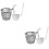 2Sets Professionele Pastabasket Met Handvat En Rvs Mesh 6
