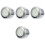 4Pcs Waterproof Handlebar Clock White Luminous Motorcycle Accessories 4