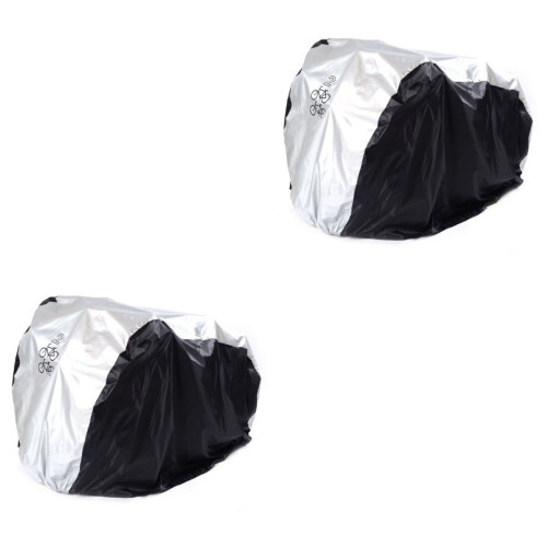 2Pcs Waterproof Bicycle Cover Multi Use Rain Snow Foldable 2