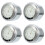 4Pcs Waterproof Handlebar Clock White Luminous Motorcycle Accessories 3