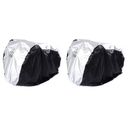 2Pcs Waterproof Bicycle Cover Multi Use Rain Snow Foldable 1