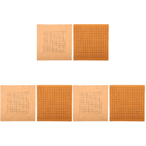 6Pcs Brown Foldable Gobang Chessboards Durable Convenient Home Boards 1