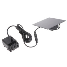 2Pcs Solar Fountain Water Pump Black with Multi Spray Heads for Pond