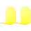 10Pcs Yellow Plastic Bookends L-Shaped Desktop Book Organizer for Home 1