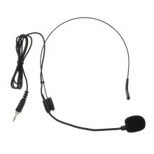 2Pcs Black Headset Microphone for Speaker Lightweight Condenser Mic