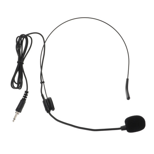 2Pcs Black Headset Microphone for Speaker Lightweight Condenser Mic