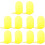 10Pcs Yellow Plastic Bookends L-Shaped Desktop Book Organizer for Home 6