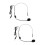 2Pcs Black Headset Microphone for Speaker Lightweight Condenser Mic 6