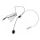 2Pcs Black Headset Microphone for Speaker Lightweight Condenser Mic 10