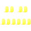 10Pcs Yellow Plastic Bookends L-Shaped Desktop Book Organizer for Home 2