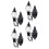 8Pcs Black Mini Wall Lamp Model LED Lights for Micro Landscaping Decor 7