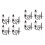 8Pcs Black Mini Wall Lamp Model LED Lights for Micro Landscaping Decor 3