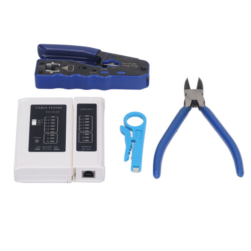 Pass Through RJ45Crimp Tool Kit Ethernet Crimping Tool With Network Cable Tester Integrated Crimping Shield Cable Function And Multi Modular 2