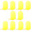 10Pcs Yellow Plastic Bookends L-Shaped Desktop Book Organizer for Home 8