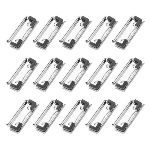 60Pcs Silver Spring Clipboard Clips Metal for Office & Classroom Use 2