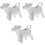 3Pcs Ceramic Milk Jug White Coffee Creamer Jug for Dining 6