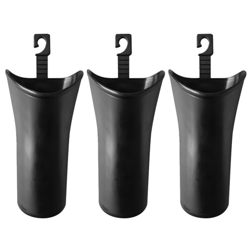 9Pcs Compact Black Plastic Umbrella Holder and Car Storage Buckets