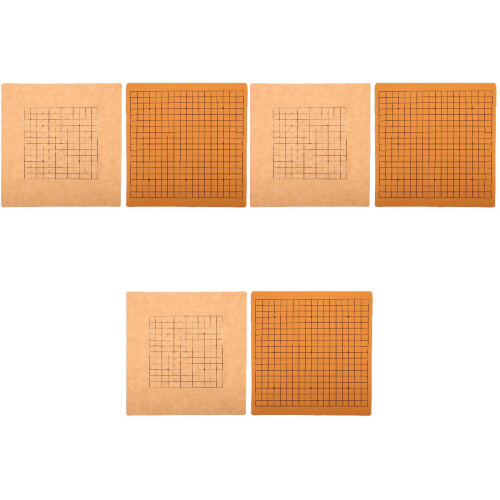6Pcs Brown Foldable Gobang Chessboards Durable Convenient Home Boards 2