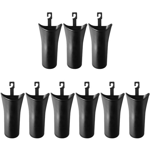 9Pcs Compact Black Plastic Umbrella Holder and Car Storage Buckets 1